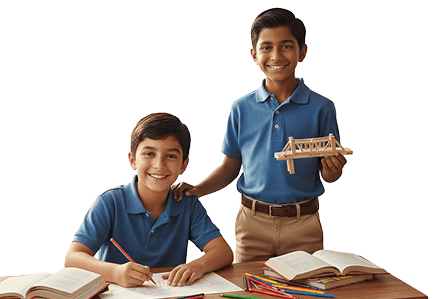 Students attending workshop with parents