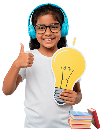 Happy student giving thumbs up - confident about learning financial literacy with FinKomm