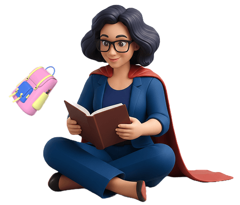 Happy student learning financial literacy with FinKomm - confident and engaged in money skills education