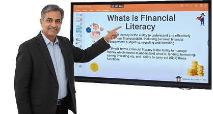 Faculty teaching on smartboard